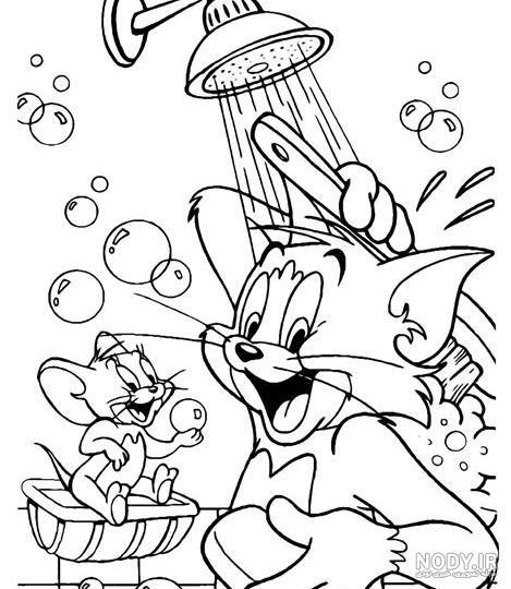 50 نقاشی تام و جری (Tom & Jerry) برای رنگ آمیزی کودکان