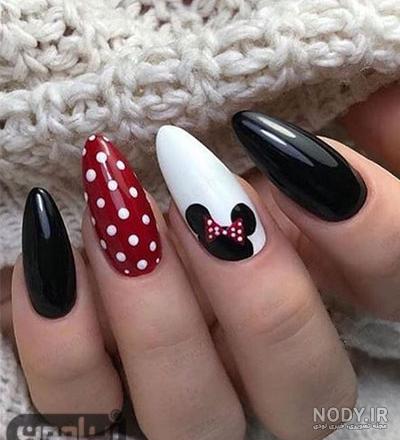 ایده های جذاب برای طرح ناخن میکی موس