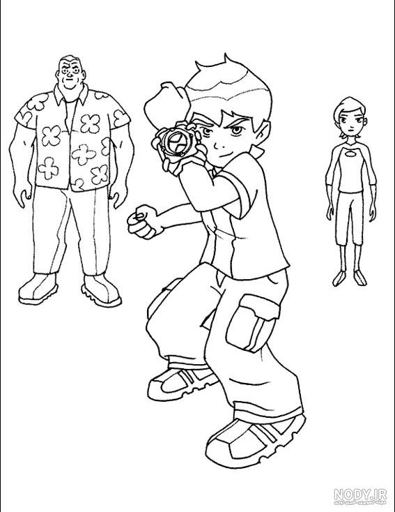 نقاشی بن تن Ben 10 مخصوص کودکان برای رنگ آمیزی(ساده و جذاب) - دلبرانه