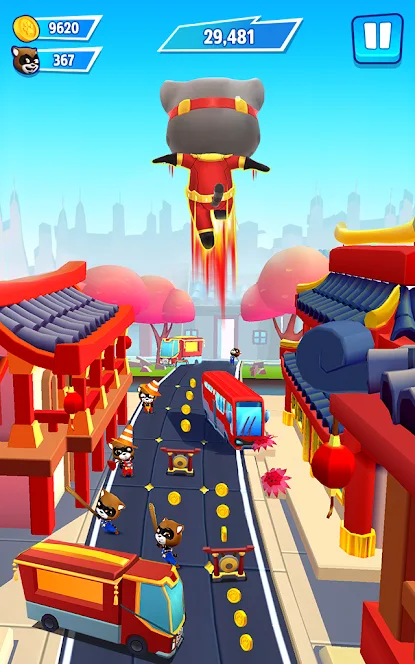 دانلود بازی تام سخنگو قهرمان 3.8.0.3967 Talking Tom Hero Dash + مود