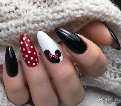ایده های جذاب برای طرح ناخن میکی موس