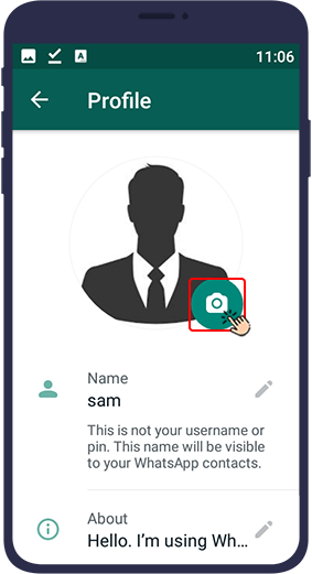 تغییر عکس پروفایل واتساپ دیگران