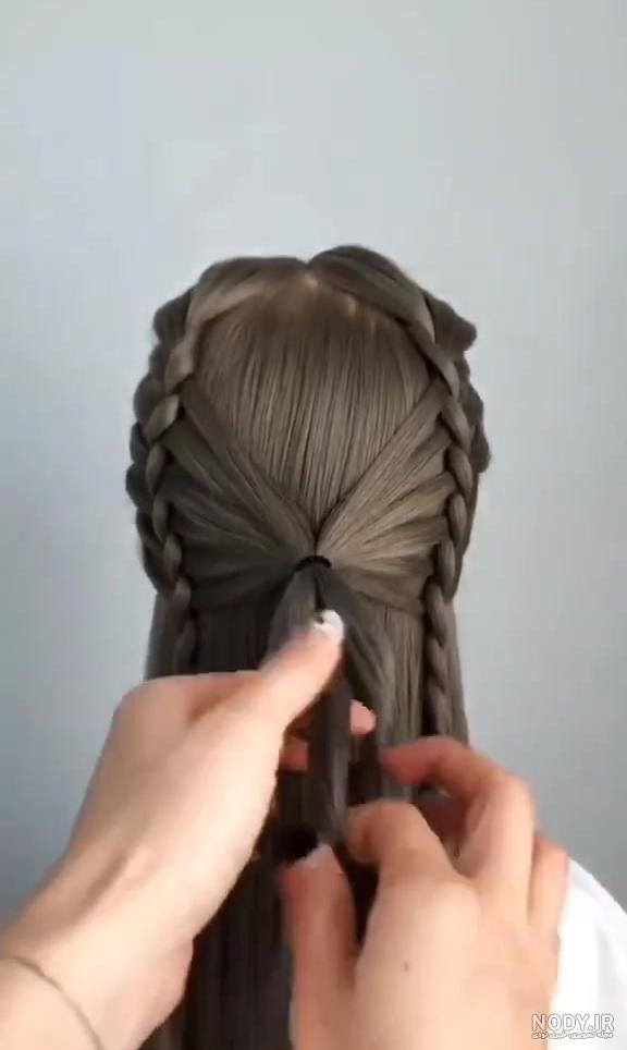 عکس مدل مو شینیون بچه گانه
