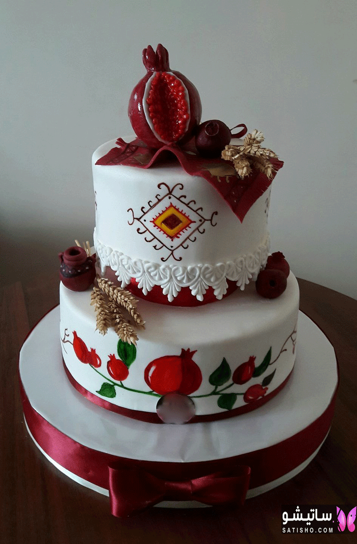 عکس کیک شب یلدا برای عروس