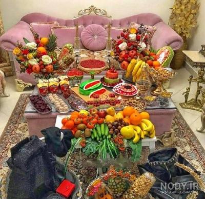 عکس کیک شب یلدا عروس - کامل (مولیزی)