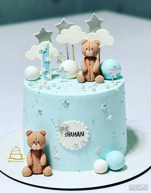 عکس کیک تولد بچه گانه پسرانه ساده