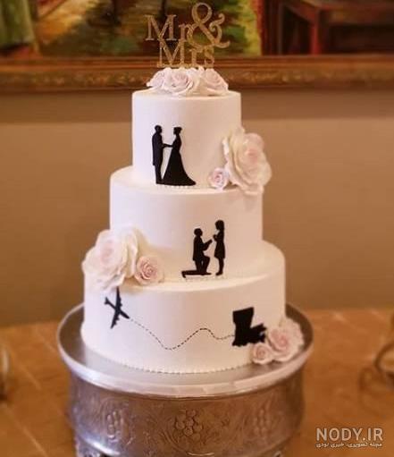 کیک عروسی سه طبقه wedding cake کیک عروسی سه طبقه wedding cake