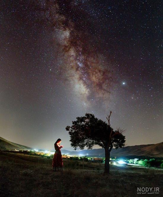 ۵۵ عکس پروفایل آسمان شب پرستاره و رویایی