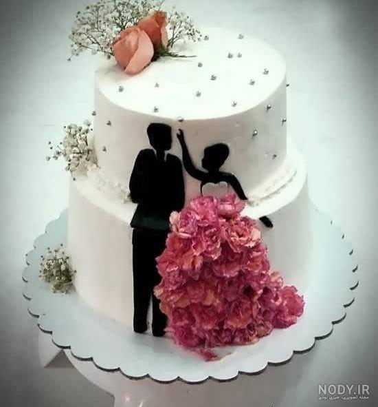 عکس کیک عروس دو طبقه