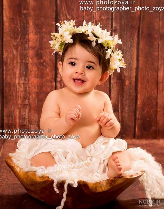 ژست عکس بچه یک ماهه