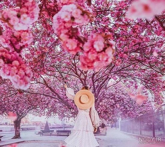 پروفایل بهاری دخترانه جدید و خاص | عکس دختر در فصل بهار