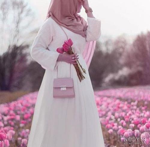 عکس دختر با حجاب شال
