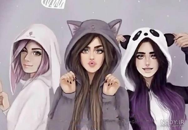 عکس دخترانه برای پروفایل گروه چهار نفره ❤️ [ بهترین تصاویر ]