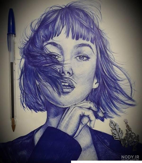 عکس نقاشی دخترانه ساده با مداد سیاه ❤️ فانتزی و شیک ...