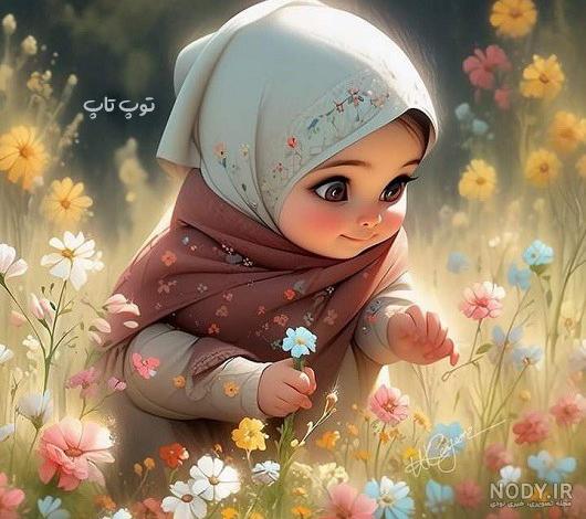 عکس دختر با حجاب بچه گانه - عکس نودی