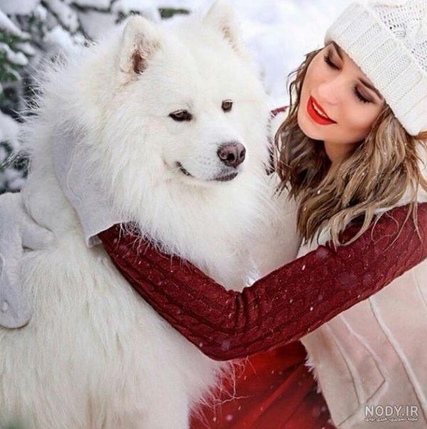 عکس دختر با سگ برای پروفایل فانتزی - عکس نودی