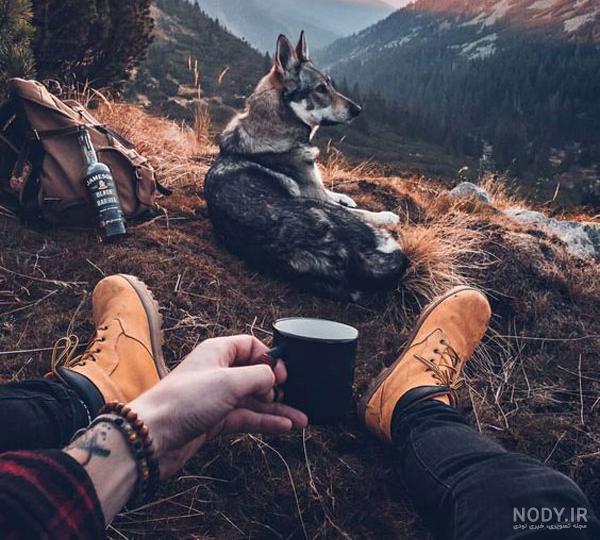 عکس پروفایل سگ پشمالو با دختر برای افراد خوش سلیقه