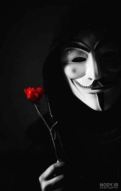عکس پروفایل پسرانه شاخ و خفن و لاکچری پسر ماسک دار در آتش