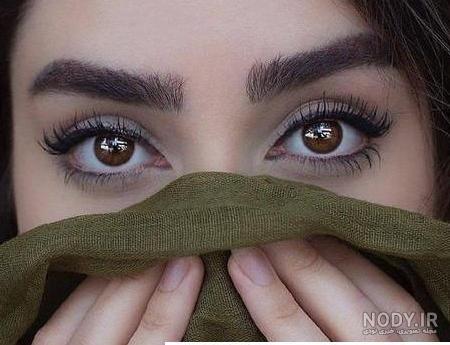 عکس چشم ابرو دختر طبیعی
