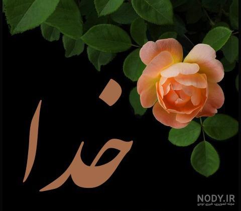 پروفایل عکس گل با متن زیبا خدا