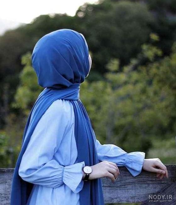 عکس دختر از پشت سر (در طبیعت، پاییز، با حجاب، با کلاه) برای ...