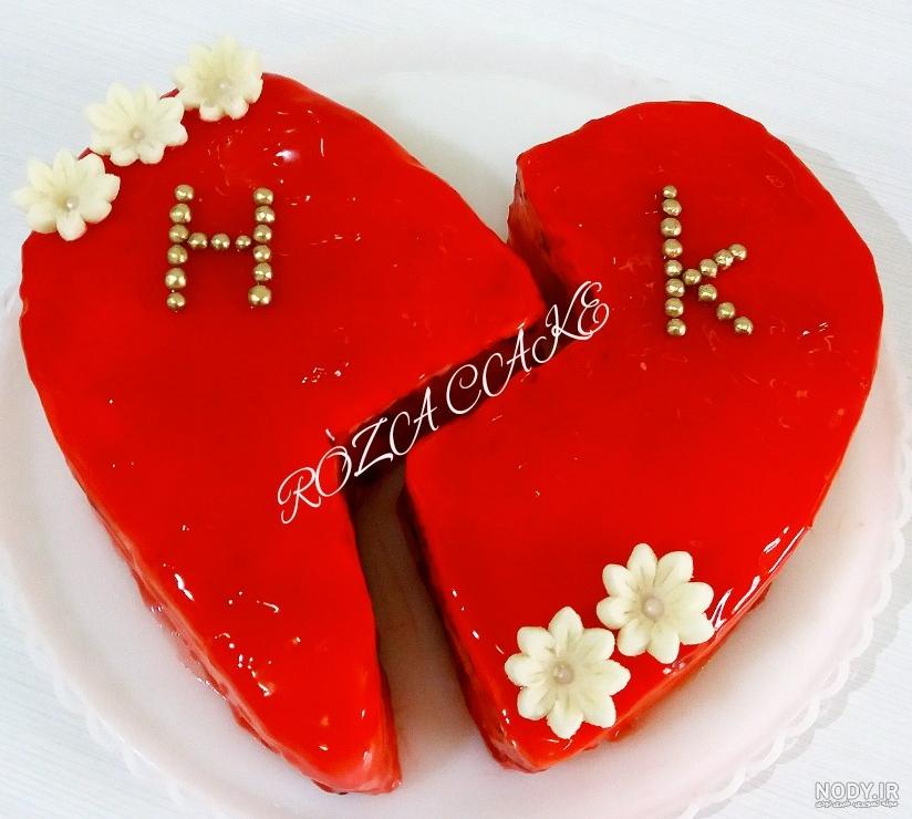 عکس کیک قلب شکسته