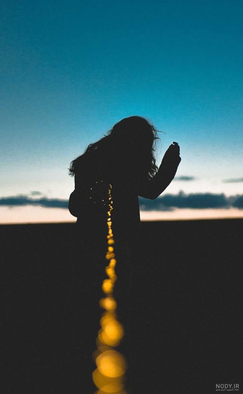 عکس پروفایل دخترانه غمگین با متن - عکس نودی