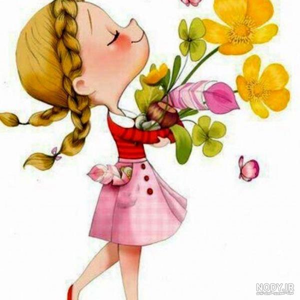 عکس گل کارتونی برای پروفایل