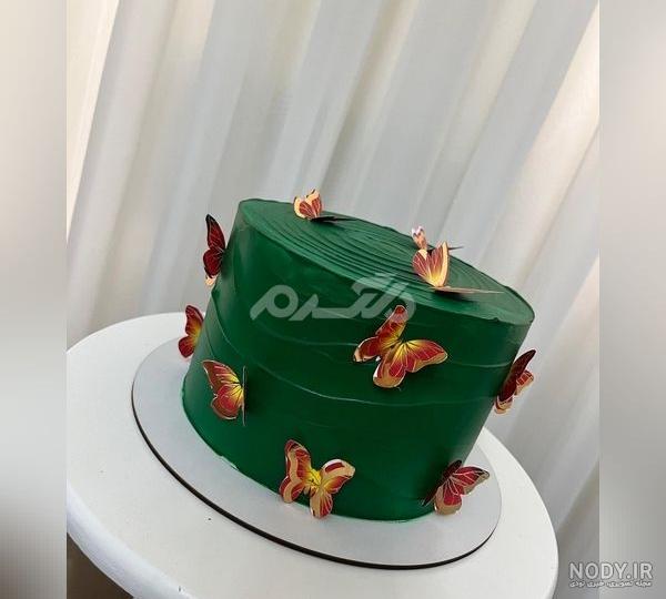 عکس کیک تولد دخترانه رنگ سبز عکس کیک تولد دخترانه رنگ سبز