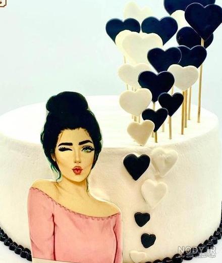 عکس کیک تولد دخترانه فانتزی دو طبقه
