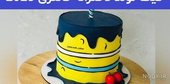 عکس کیک تولد دو طبقه دخترانه شیک