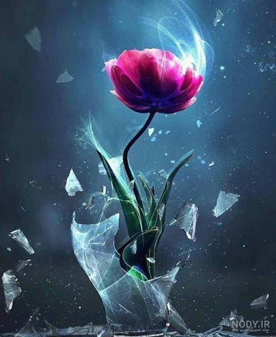 فانتزی عکس دختر با گل برای پروفایل