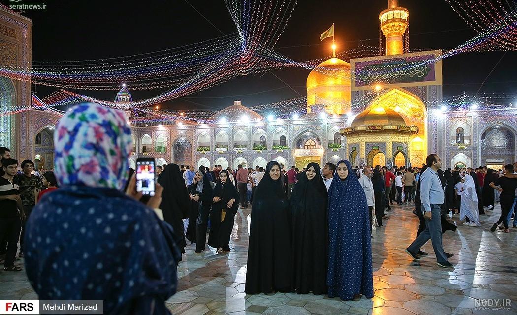 عکس حرم امام رضا و امام حسین با هم - عکس نودی