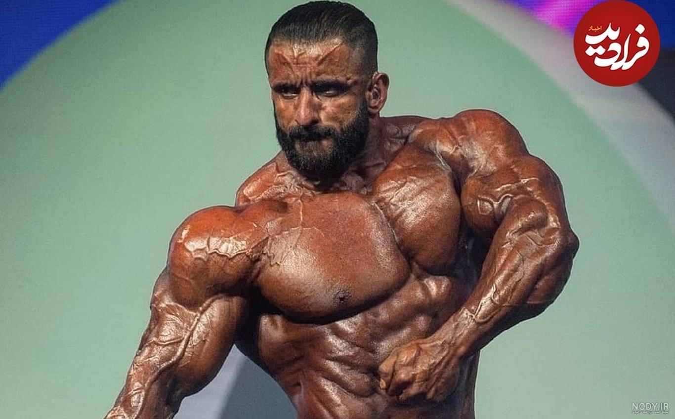 عکس) رجزخوانی عجیب هادی چوپان برای رقبایش در مسترالمپیا ۲۰۲۳