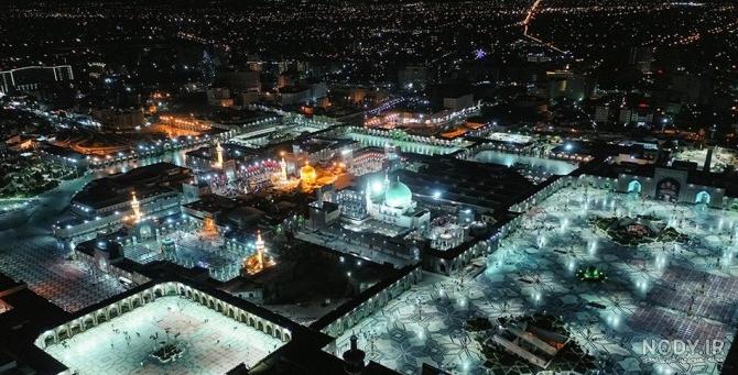 عکس نوشته روی گنبد رضا ۱۴۰۰ - عکس نودی