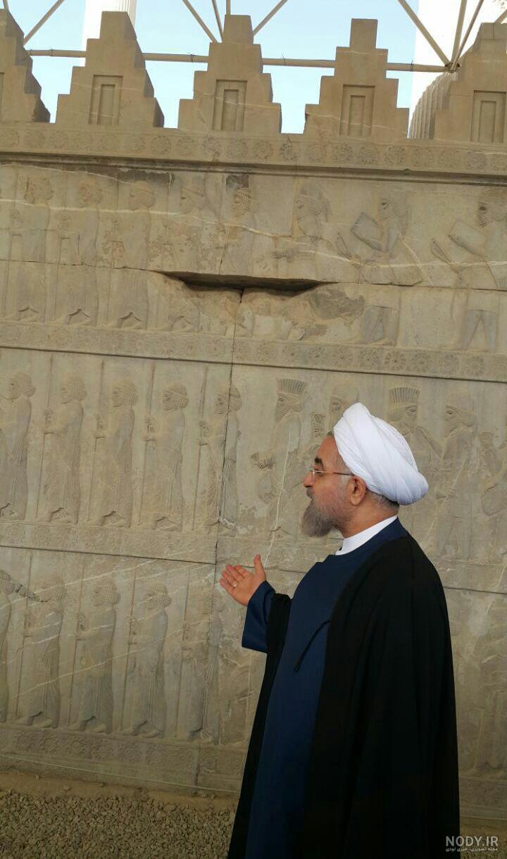 تصاویر | عکس‌هایی شگفت‌انگیز از ساخت یک استادیوم با الهام از تخت جمشید