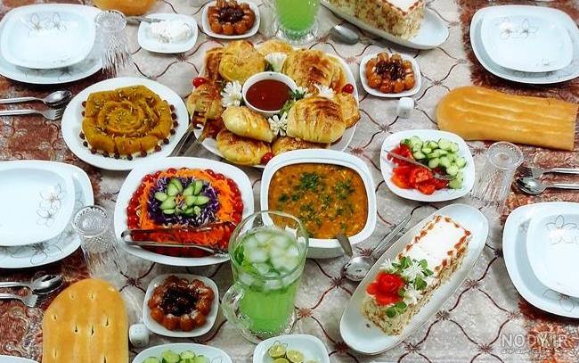 تزیین غذا ساده 1401 | عکس سفره شام ساده | تزیین سفره غذا برای ...