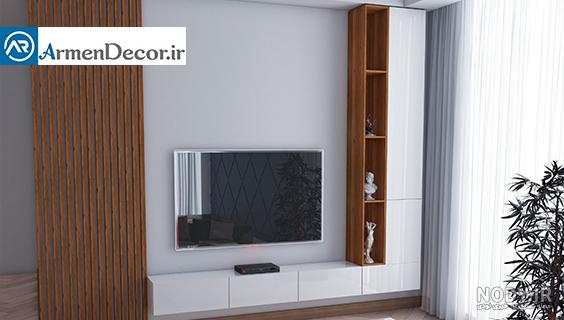 جدیدترین مدل میز تلویزیون دیواری 2023 - نوین کابین