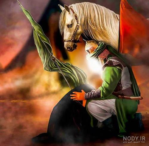 عکس امام حسین که تیر خورده