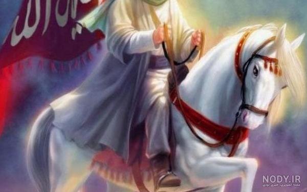 عکس امام حسین که تیر خورده