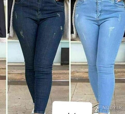 عکس با کیفیت شلوار لی با رنگ آبی تیره با نمای نزدیک از جیب آن ویژه ...