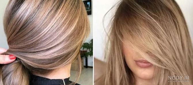 عکس ترکیب رنگ مو بدون دکلره