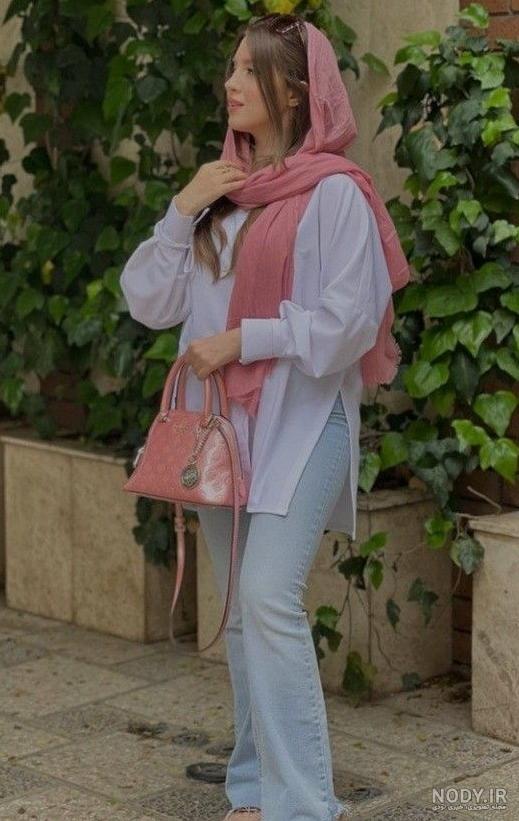 عکس مانتو سفید دخترانه کوتاه
