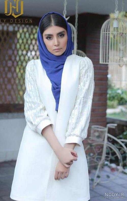 عکس مانتو سفید ساده