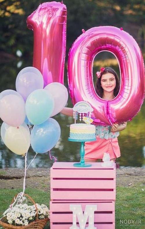 ژست عکس تولد با بادکنک ❤️ [ بهترین تصاویر ]