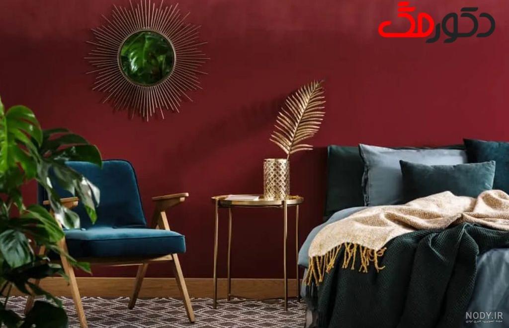 رنگ زرشکی نمادی از قدرت در دکوراسیون