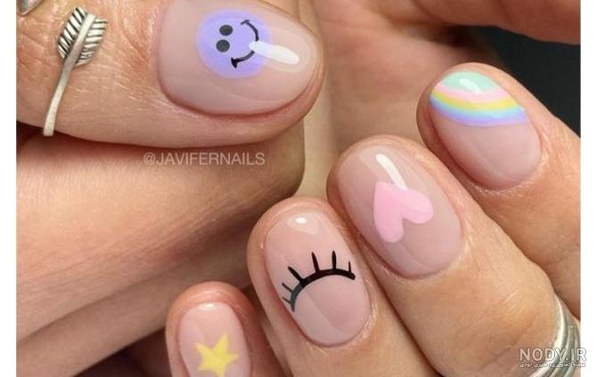 عکس ناخن ژله ای بچه گانه