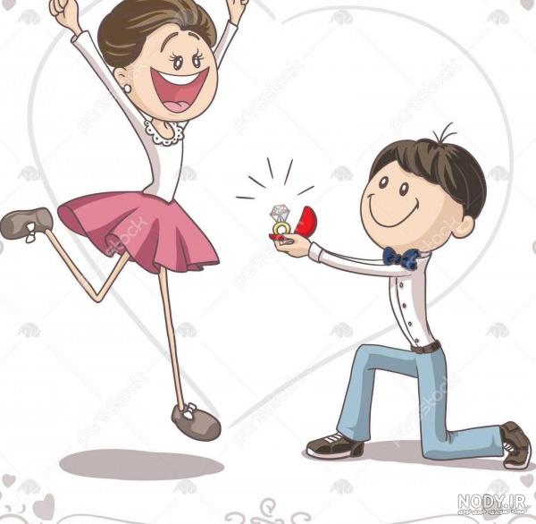 عکس کارتونی حلقه ازدواج