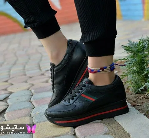 عکس کفش اسپرت دخترانه سیاه