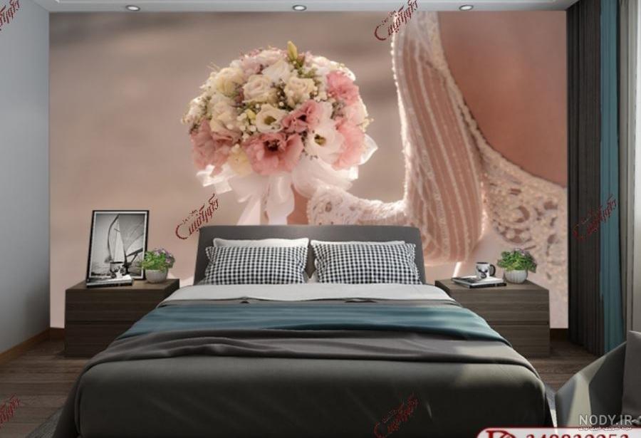 پوستر دیواری عروس | کاغذ دیواری سه بعدی عروس | دکوراسیون مزون عروس